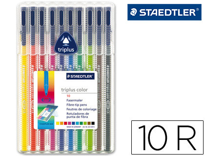 10 rotuladores Staedtler Triplus